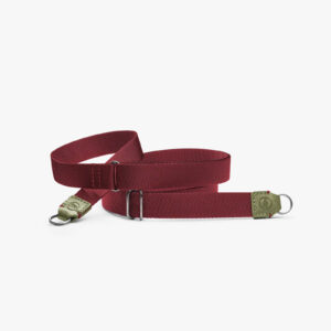 Carrying strap, D-Lux 8 Fabric, Leather, Olive/Burgundy