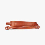 Carrying Strap with Shoulderpad, Leather, Cognac